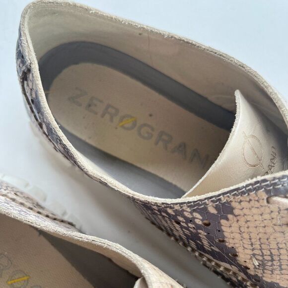 Cole Haan ZERØGRAND Wing Ox Closed Hole Ii Python Printed Leather Shoes … - Picture 4 of 7